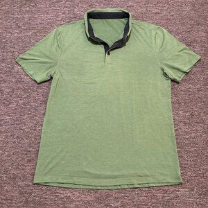 Lululemon Evolution Polo Shirt Men’s Small Short Sleeve Green Performance